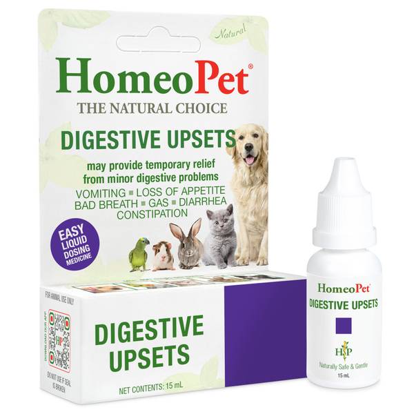 HomeoPet Digestive Upsets for Dogs & Cats, Canine (15 ml)