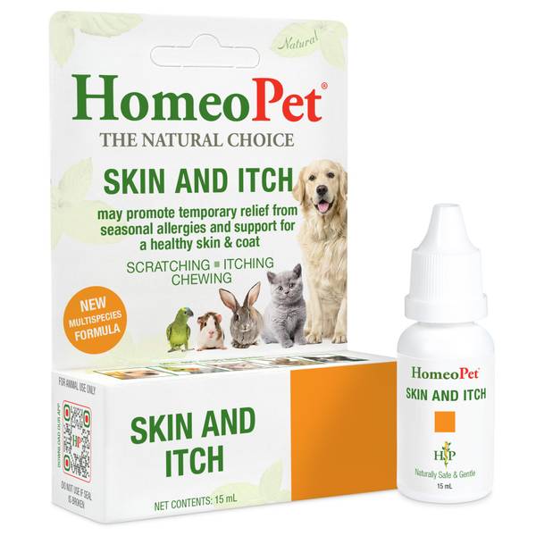 HomeoPet Skin & Itch Relief Supplement for Dog, Cat, Bird & Small Animals