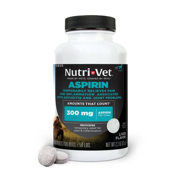 Nutri-Vet K-9 Buffered Aspirin Large Dog Chewable Tablets - 75 Count