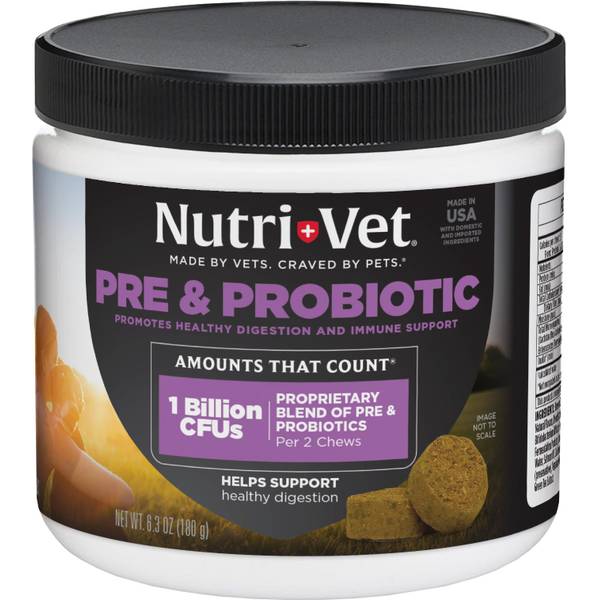 Nutri-Vet Pre and Probiotics Soft Chews, 120 Count