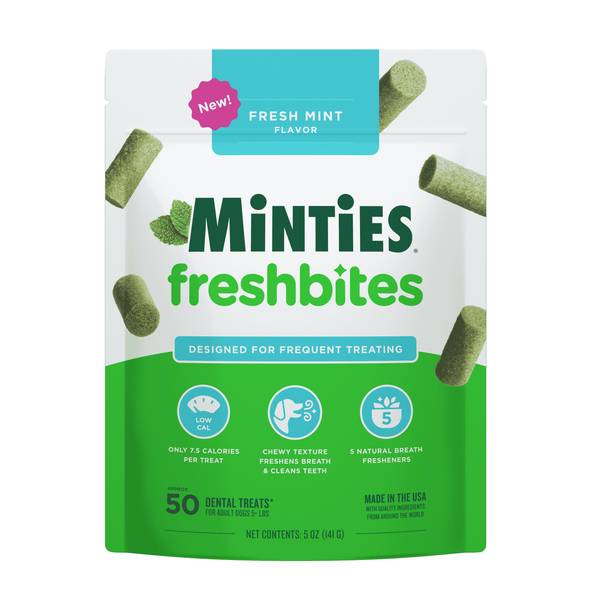 Minties FreshBites 5oz Fresh Mint Flavor Dog Dental Treats
