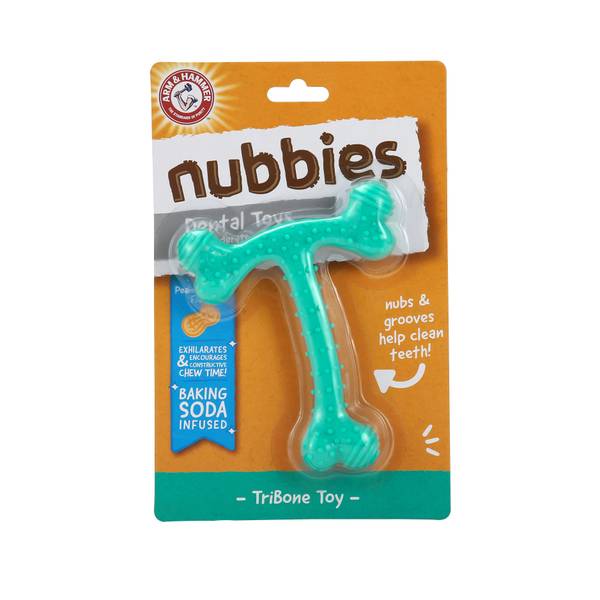 Arm & Hammer Nubbies TriBone Chew Toy for Dogs Peanut Butter