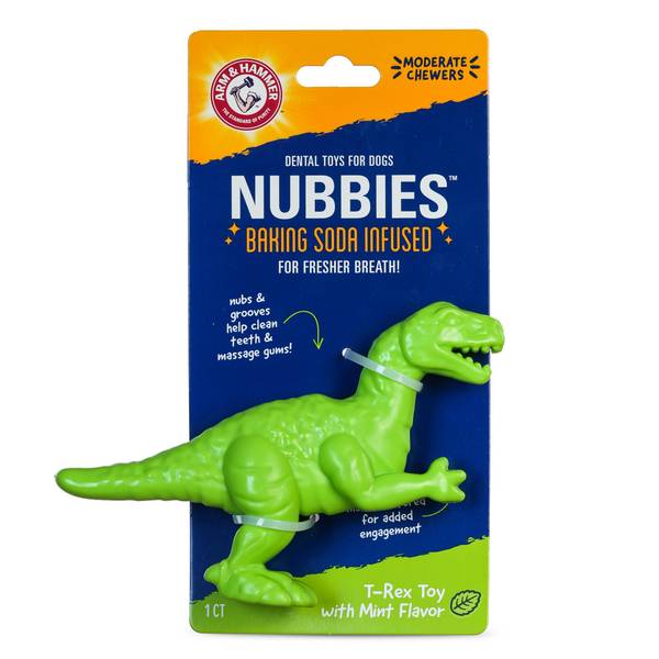 Arm & Hammer Nubbies T-Rex with Mint Flavor Dental Toy for Dogs
