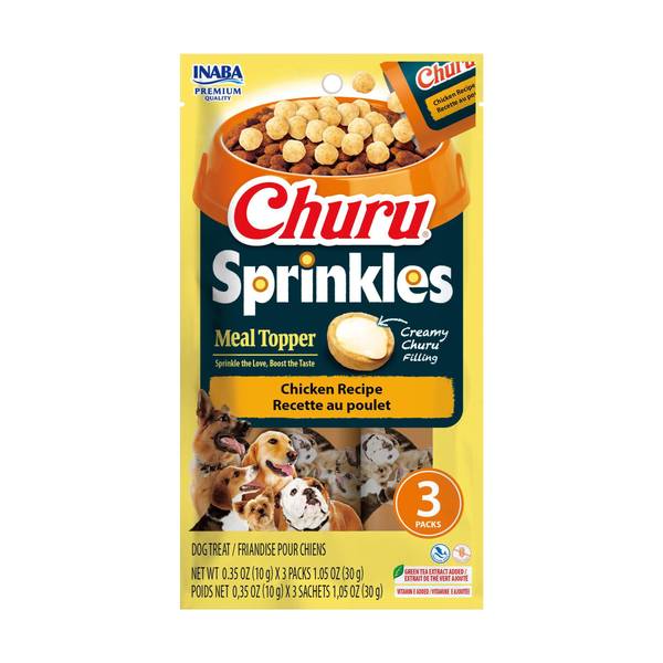 Churu Sprinkles 3 Pack Chicken Meal Topper for Dogs