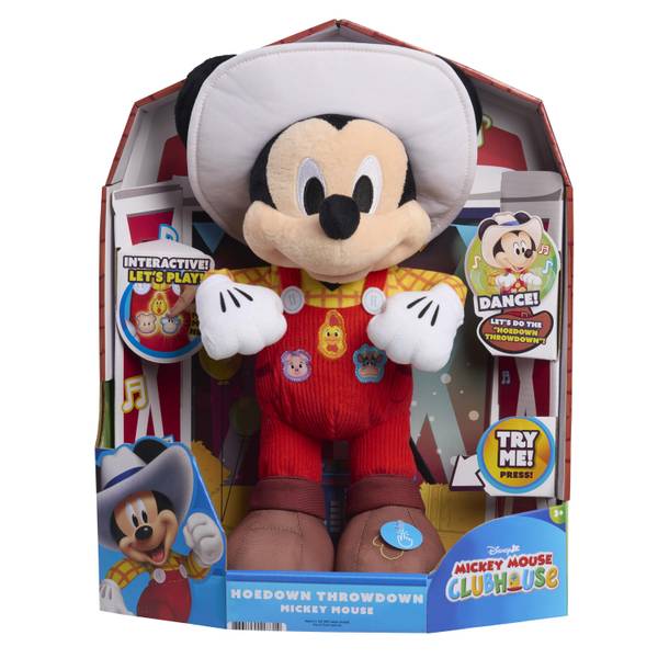 Mickey Mouse Hoedown Throwdown 14" Light-Up Feature Plush, Ages 3+ - Multi