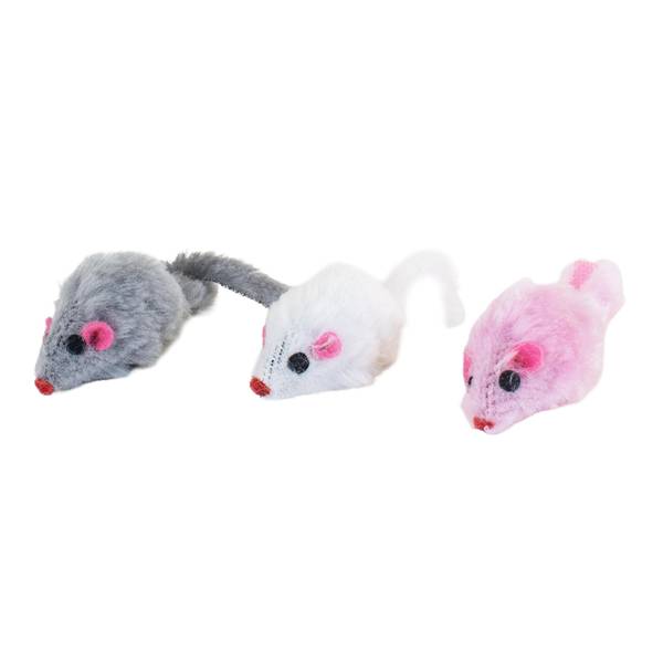 Photo of Assorted Furry Mice Cat Toy