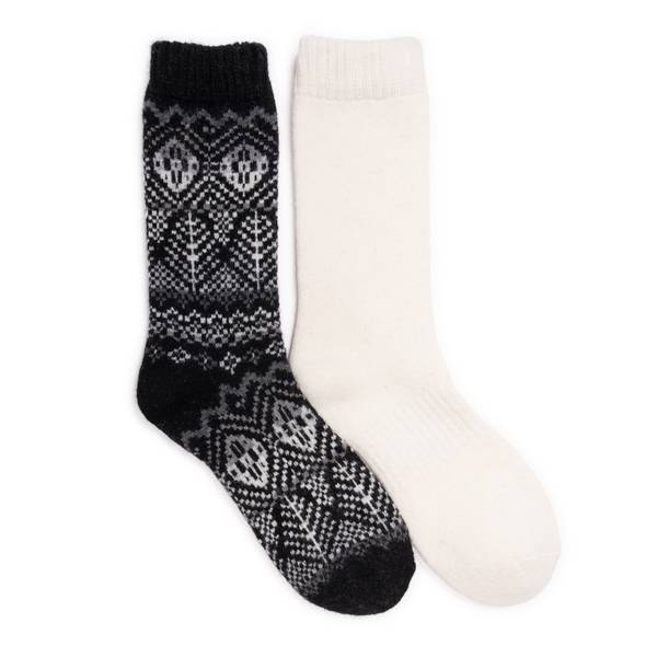 Muk Luks W Ml Ds Lc Socks 4 Pk Dream Step Low Cut Ankle Womens 2 Pair Crew Socks, One Size Fits Most, Black