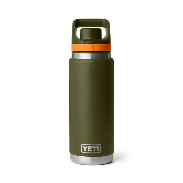 YETI Rambler 26-oz. Water Bottle With Flip Chug Cap - Olive/King Crab Orange