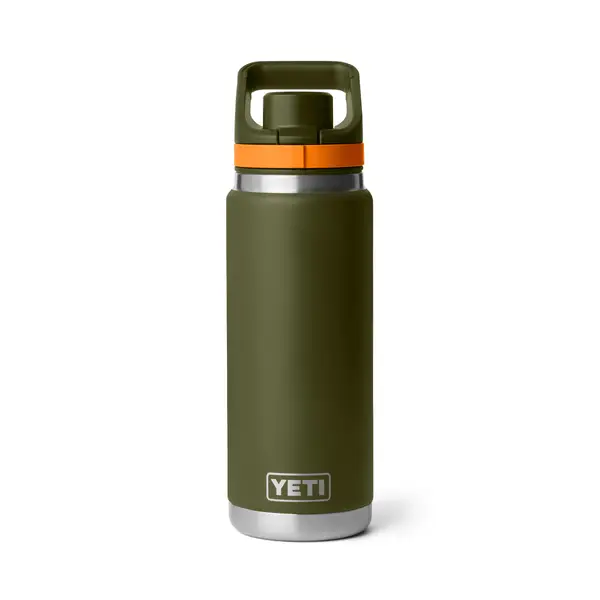 YETI Rambler 26oz Flip Chug Cap Bottle- Olive/King Crab Orange