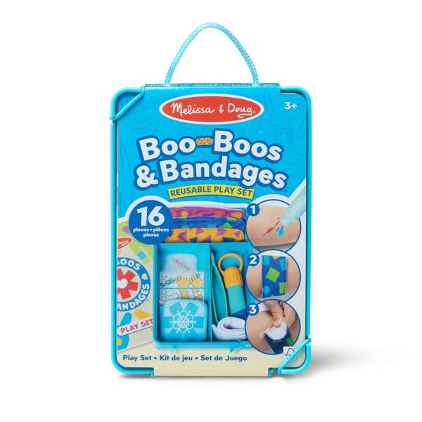 Melissa & Doug Boo-Boos & Bandages Reusable First Aid Pretend Play Set