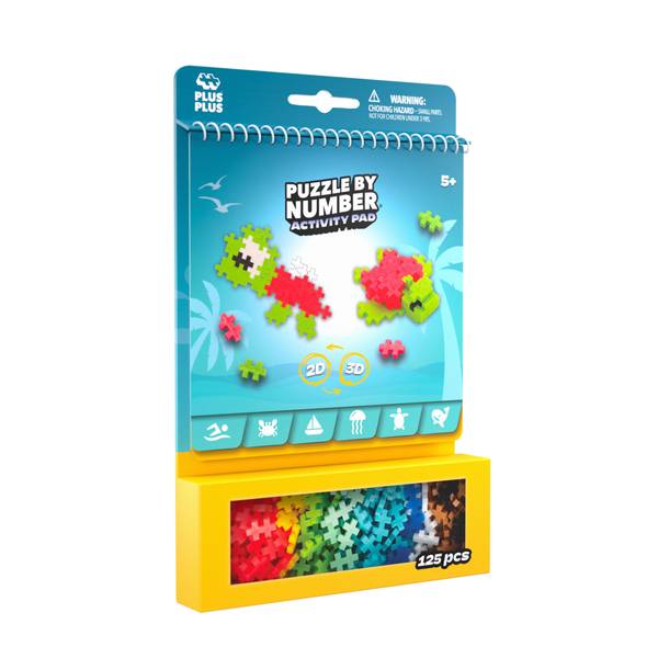 Plus Plus Ocean Puzzle by Number Activity Pad