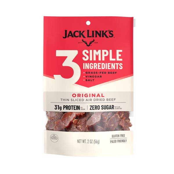 Jack Link's 3 Simple Ingredients 2oz Original Air Dried Beef Jerky