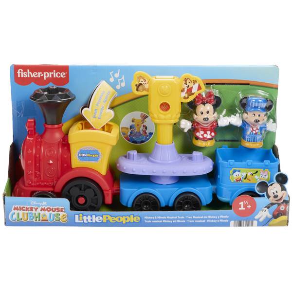 Fisher Price Little People Disney Jr. Mickey and Minnie Musical Train Toddler Toy