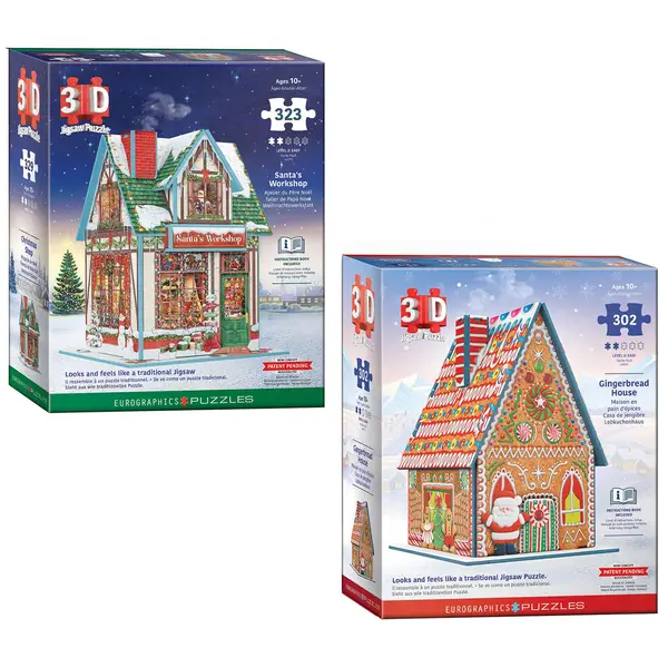 Eurographics 3D Christmas Puzzle Assortment - 8999-0946 | Blain's