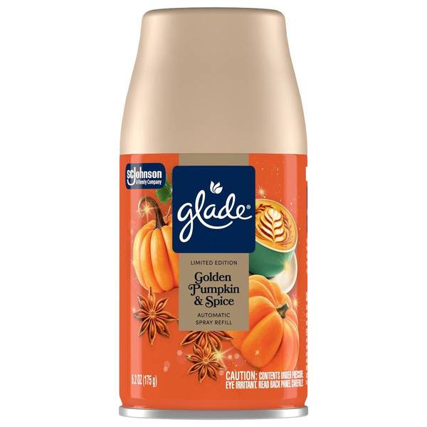 Glade 6.2oz Limited Edition Golden Pumpkin & Spice Automatic Spray Refill Air Freshener - 00874