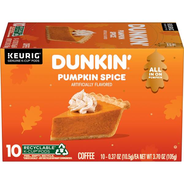 Dunkin' Pumpkin Spice K-Cups, 10-Count