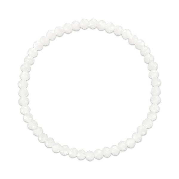 Photo of White Stretchy Facet Mix Bracelet