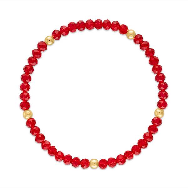 Photo of Red with Gold Ball SF Mila Mix Bracelet