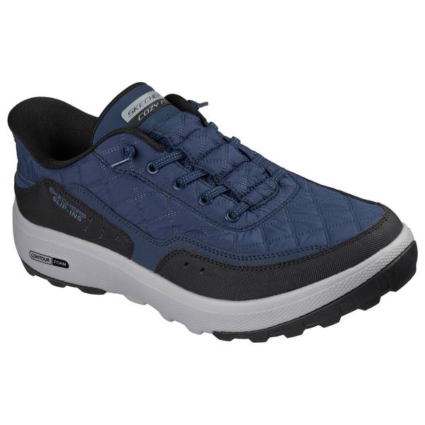 Skechers Men's Slip-ins Relaxed Fit: Urban Explore - Cozy Fit Sneaker | Size 11.0 | Navy/Black | Leather | Machine Washable