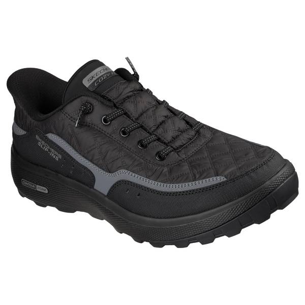 Skechers Men's Slip-ins Relaxed Fit: Urban Explore - Cozy Fit Sneaker | Size 9.5 | Black/Charcoal | Leather | Machine Washable