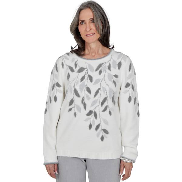 Plus Size Alfred Dunner Vail Falling Winter Leaves Sweater