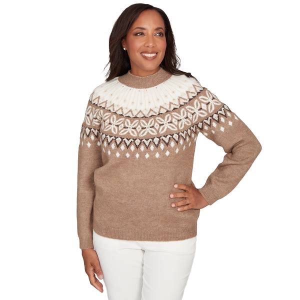 Plus Size Alfred Dunner Sunset Ridge Nordic Fair Isle Sweater