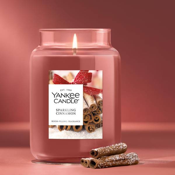 Yankee Candle 22oz Sparkling Cinnamon Large Christmas Jar Candle - 2654739W