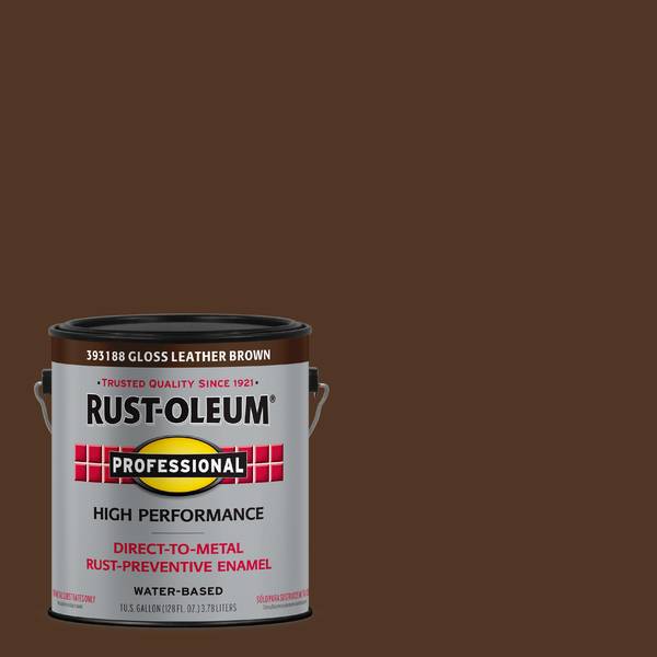 Photo of 1 Gallon Professional Gloss Leather Brown Water-Based Interior/Exterior Paint