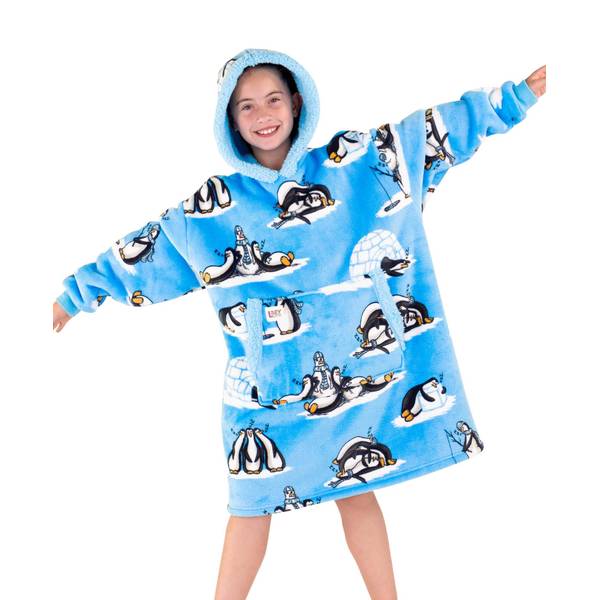 Photo of Kids Out Cold Penguin Blanket Hoodie