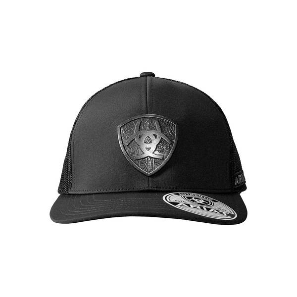 Photo of Men's Black Metal Shield Ornament Cap