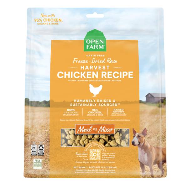 Open Farm Freeze Dried Morsels Raw Dog Food, Chicken Flavor (13.5 oz)