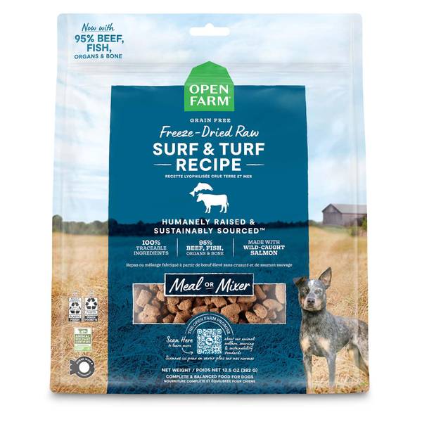 Open Farm Surf & Turf Freeze Dried Raw Morsels for Dogs, 13.5 oz