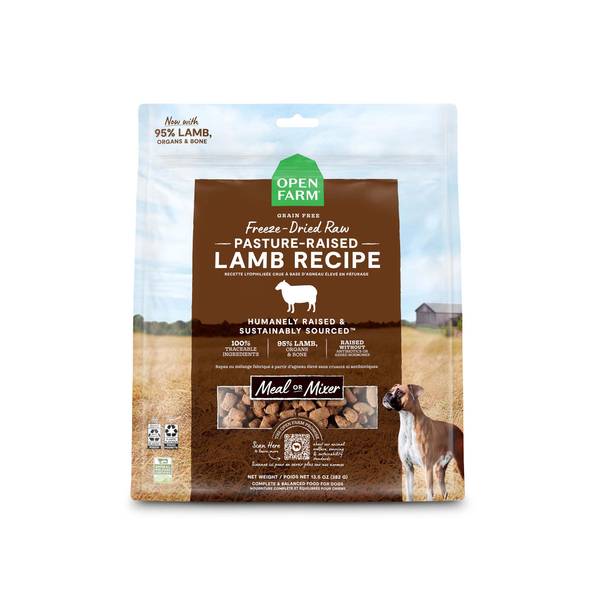 Open Farm Grain Free Pasture Raised Lamb Morsels Freeze Dried Raw Dog Food 13.5-oz