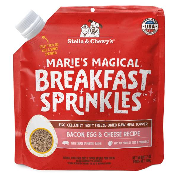 Stella & Chewy's Marie's Magical Breakfast Sprinkles Powdered Dog Food Topper - Bacon, Egg & Cheese - 7 oz.