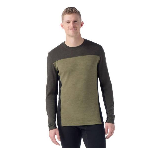 Smartwool | Men's Classic Thermal Merino Base Layer Crew | Size Medium In Winter Moss/north Woods