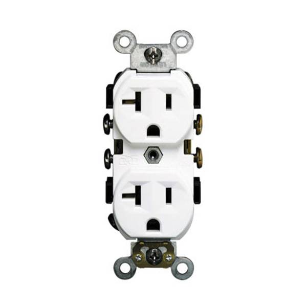 Photo of Duplex Straight Blade Receptacle with Plaster Ears