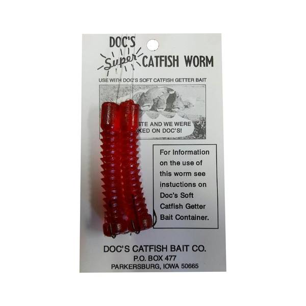 Doc's Super Catfish Worms - Red