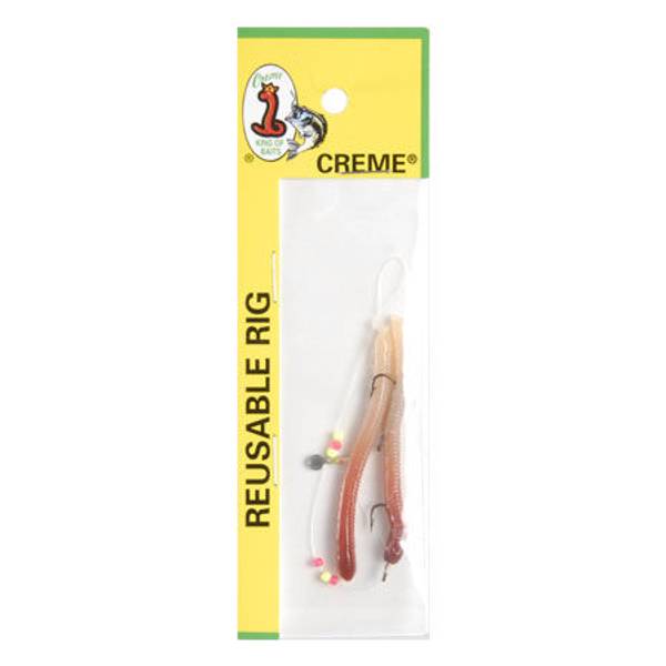 Creme Natural Worm Rigged Fishing Lure - CRM-801-1