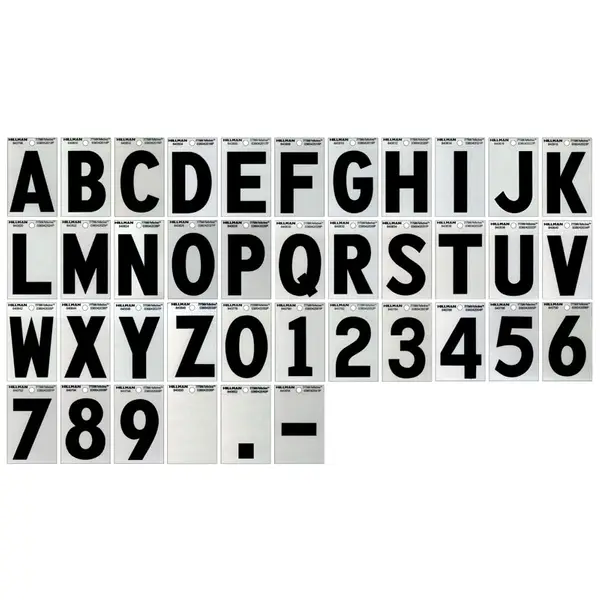 Hillman 2 Black/Silver Reflective Letter Mailbox Stickers
