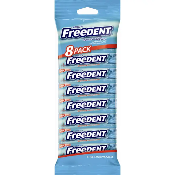 Wrigley's 8-Pack Freedent Spearmint Chewing Gum - 22000268805
