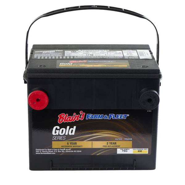 Photo of Gold Automotive Battery, Group Size 75, 650 CCA, 90 RC