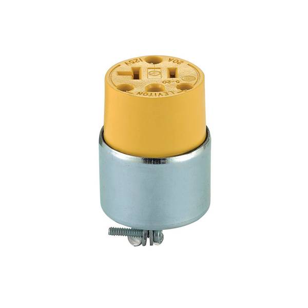 Leviton Commercial Grade Straight Blade Armored Connector 000-520CA