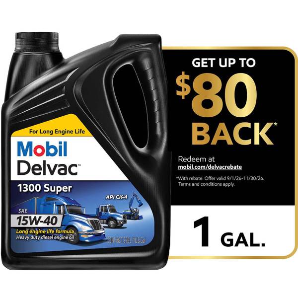 Mobil Delvac 1300 Super 15W-40 Heavy Duty Synthetic Blend Diesel