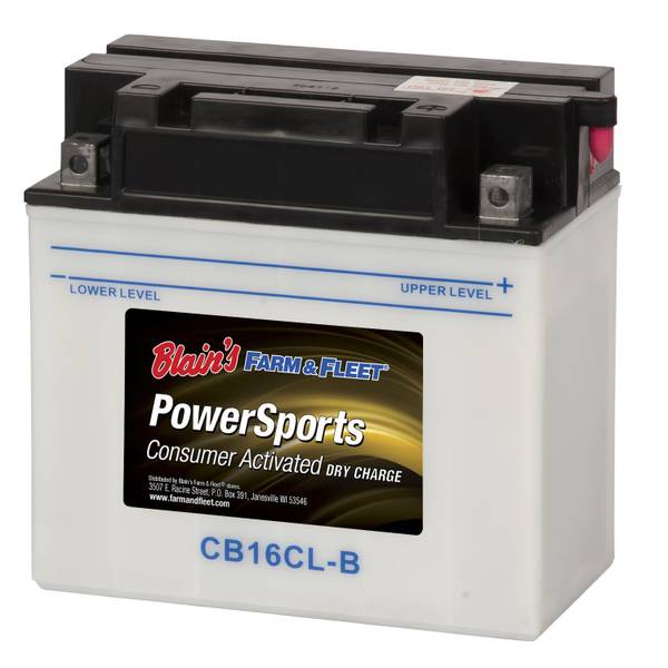 Conventional Powersport Battery, Group Size 16CLB