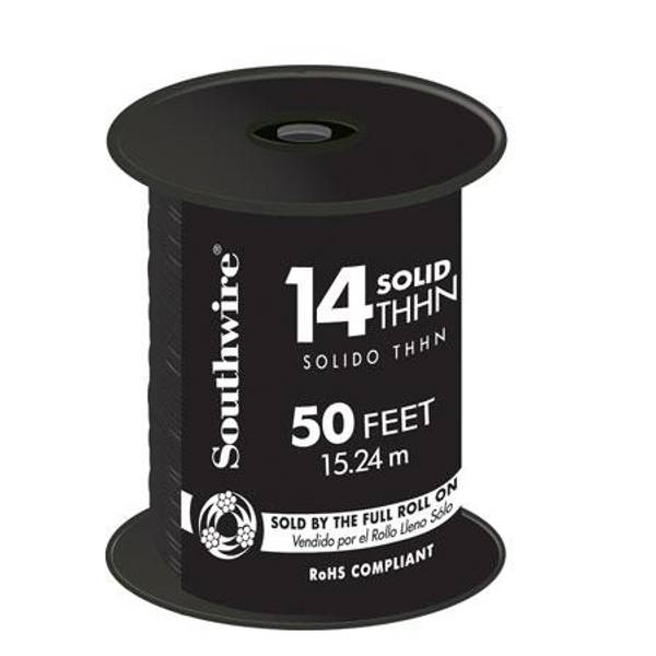 100 Ft. 14 AWG White THHN Stranded Copper Wire, 600V