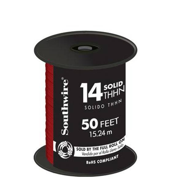 Photo of 50' 14 Solid THHN Copper Conductor Cable