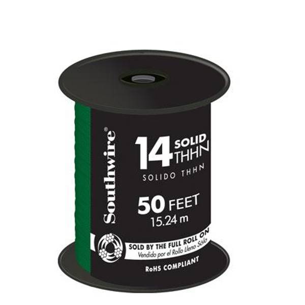 Photo of 50' 14 Solid THHN Copper Conductor Cable