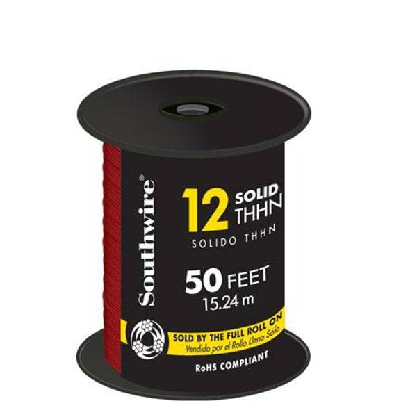 Photo of 50' 12 Solid THHN Copper Conductor Cable