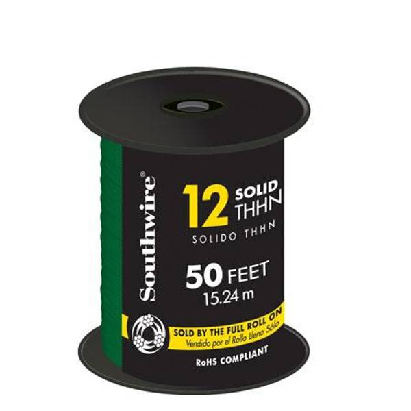 Photo of 50' 12 Solid THHN Copper Conductor Cable