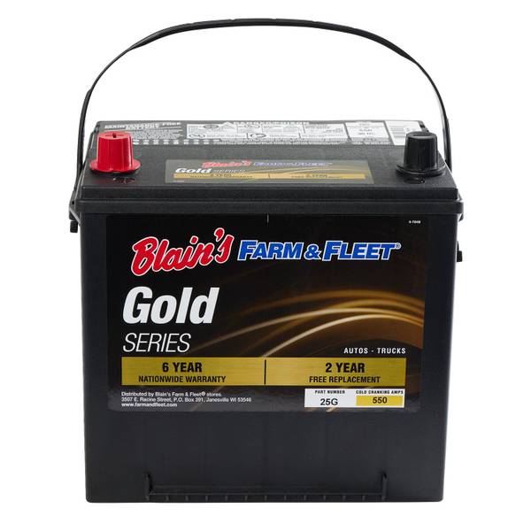 Photo of Gold Automotive Battery, Group Size 25, 550 CCA, 90 RC